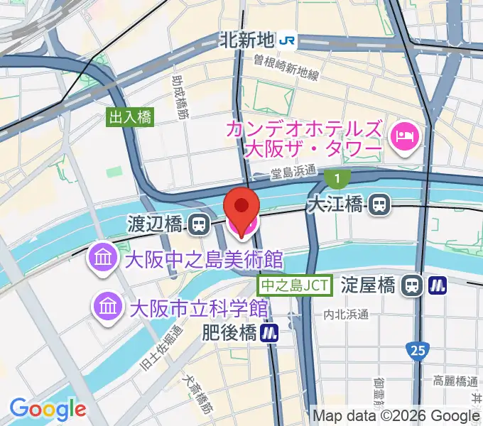 中之島会館の地図