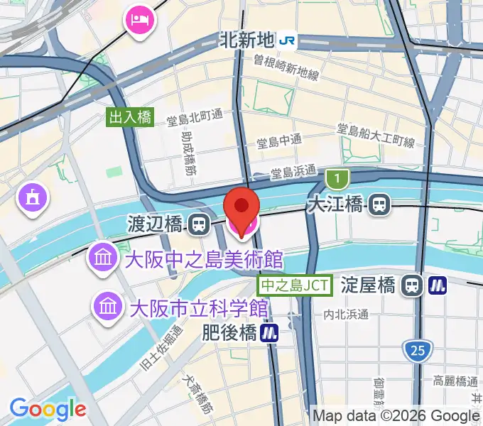 中之島会館の地図