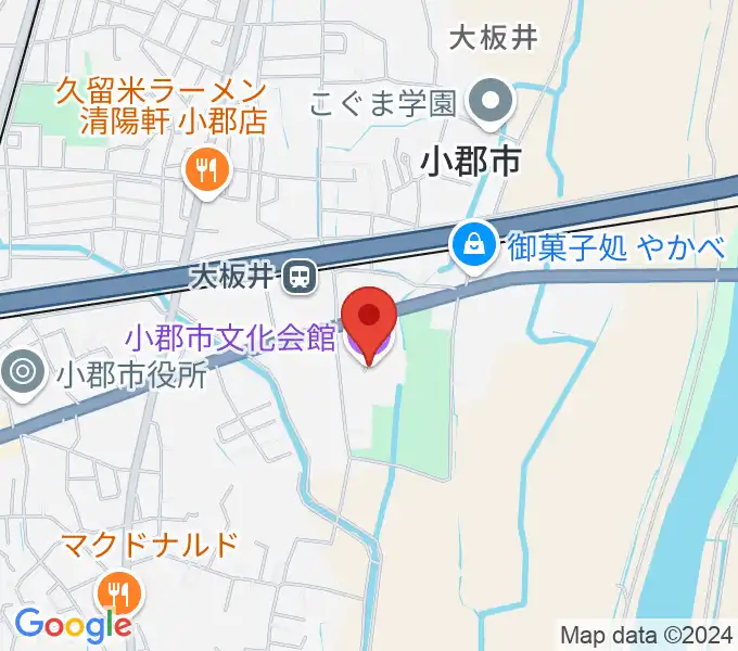 小郡市文化会館の地図