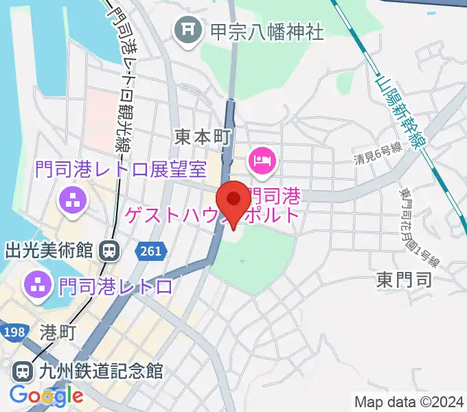 門司市民会館の地図