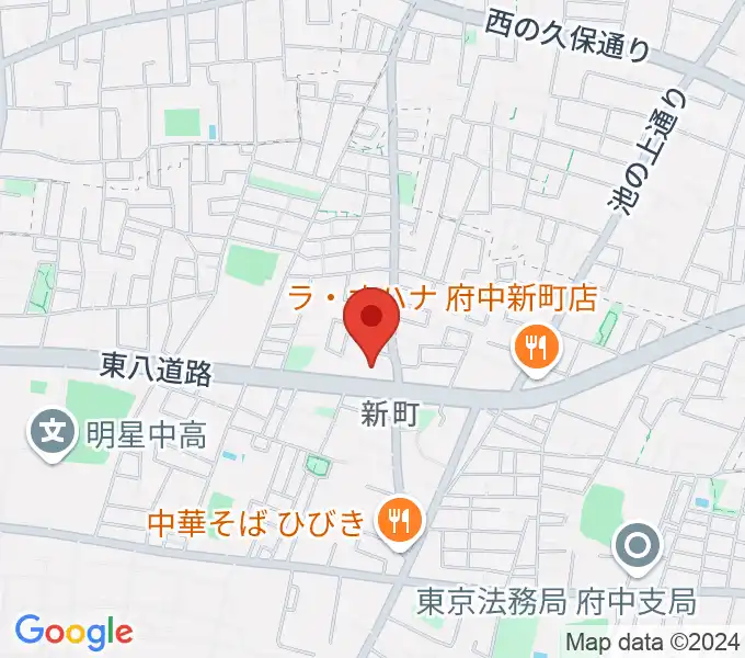 府中スタジオパステルの地図