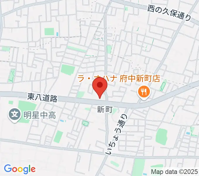 府中スタジオパステルの地図