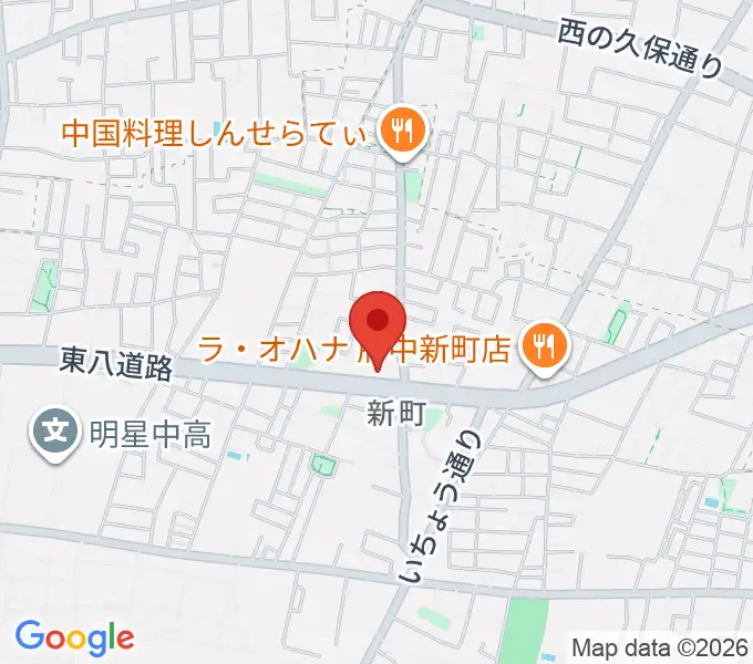 府中スタジオパステルの地図