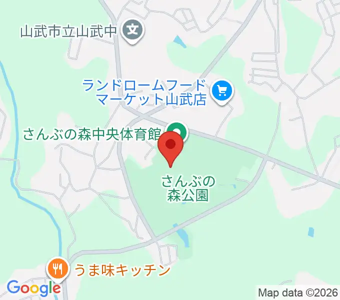 さんぶの森文化ホールの地図