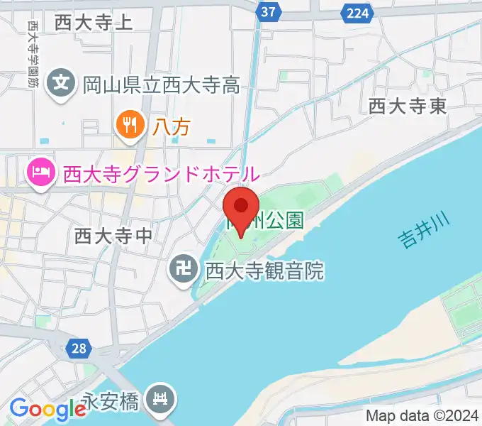 岡山市立西大寺公民館の地図