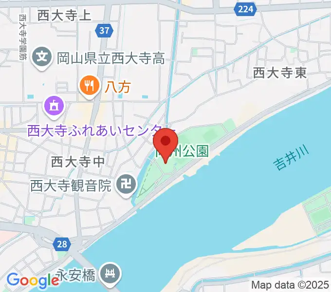 岡山市立西大寺公民館の地図