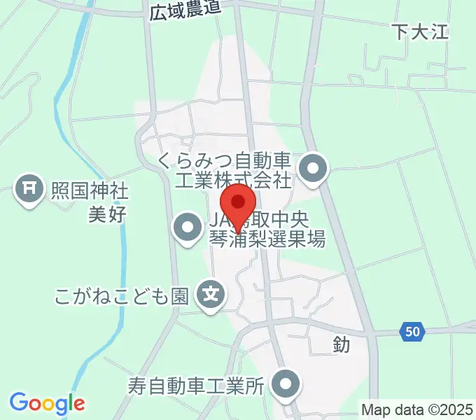 琴浦町カウベルホールの地図