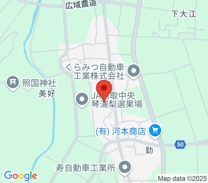 琴浦町カウベルホールの地図
