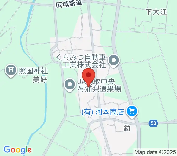 琴浦町カウベルホールの地図