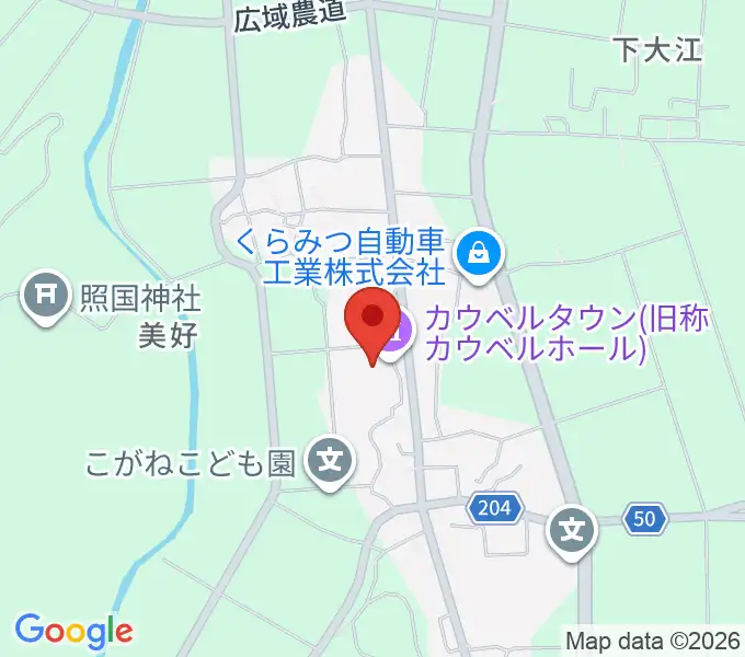 琴浦町カウベルホールの地図