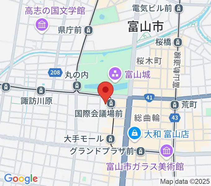 富山国際会議場 大手町フォーラムの地図