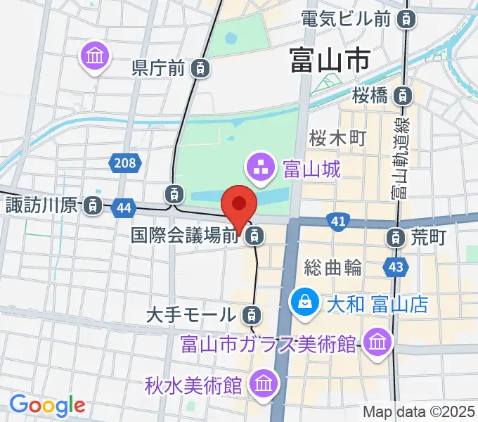 富山国際会議場 大手町フォーラムの地図