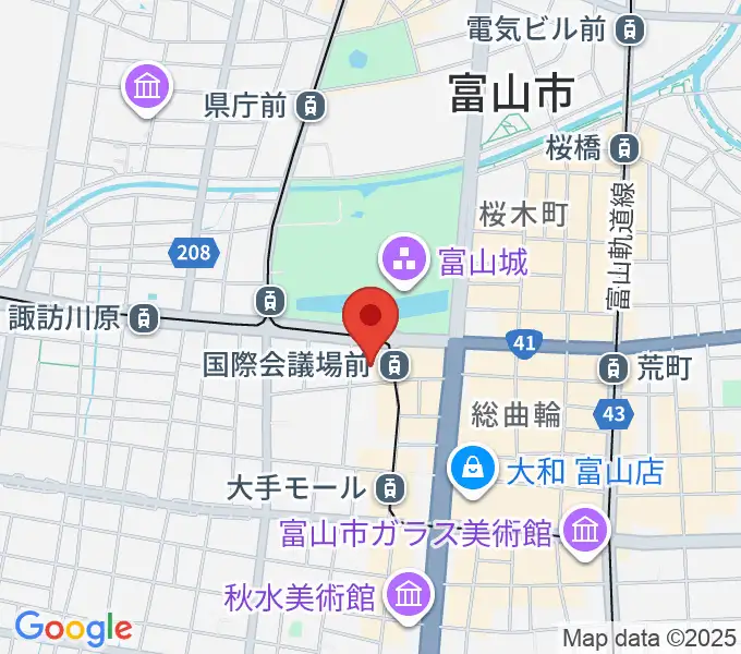 富山国際会議場 大手町フォーラムの地図