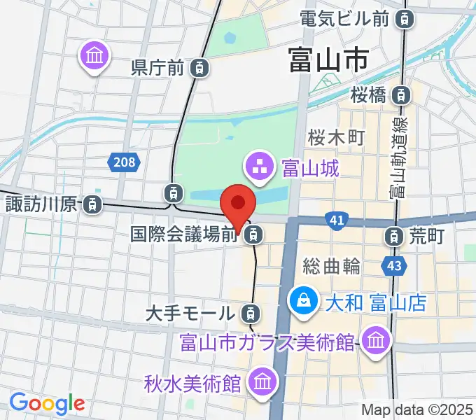 富山国際会議場 大手町フォーラムの地図