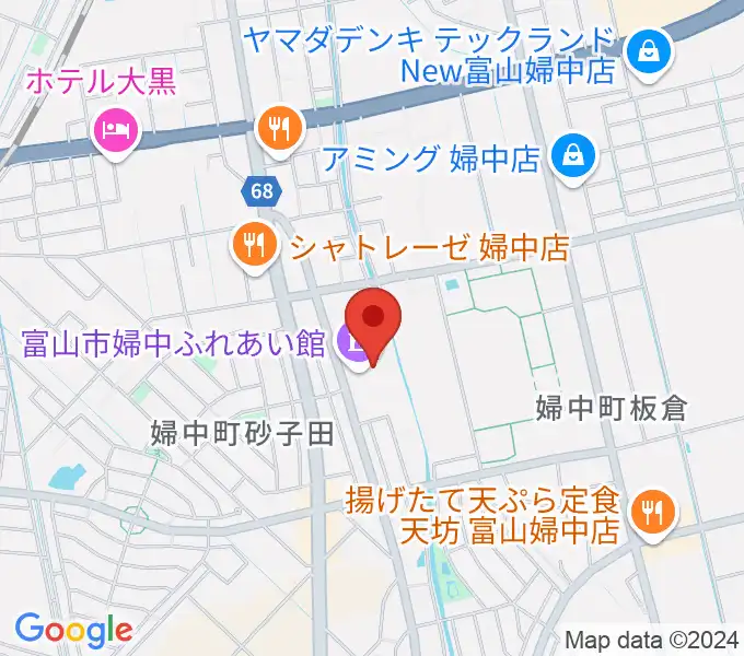 富山市婦中ふれあい館の地図