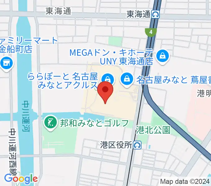 島村楽器ららぽーと名古屋みなとアクルス店の地図