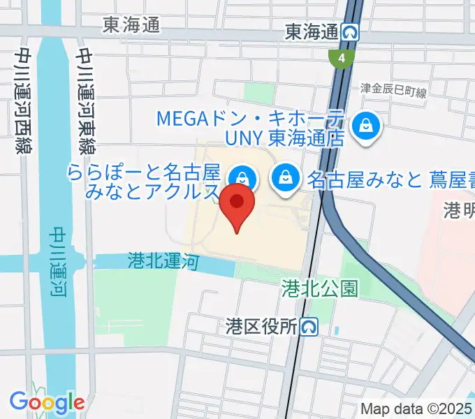 島村楽器ららぽーと名古屋みなとアクルス店の地図