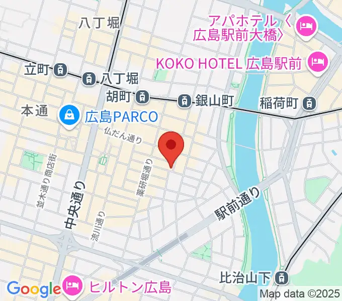 広島CONQUESTの地図