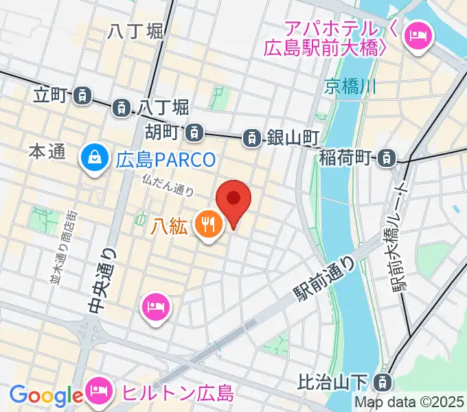 広島CONQUESTの地図