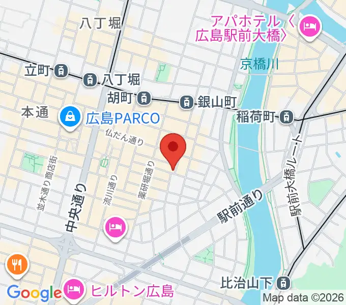 広島CONQUESTの地図