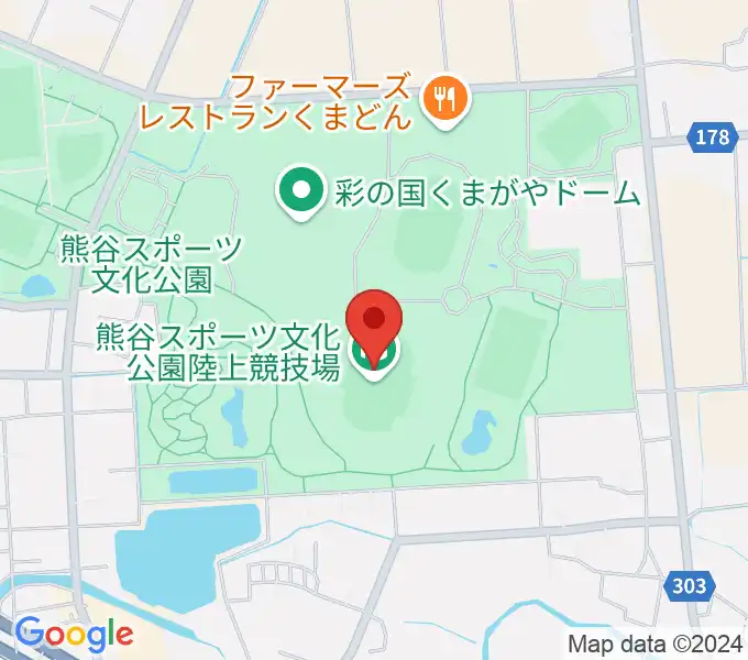 熊谷スポーツ文化公園陸上競技場の地図