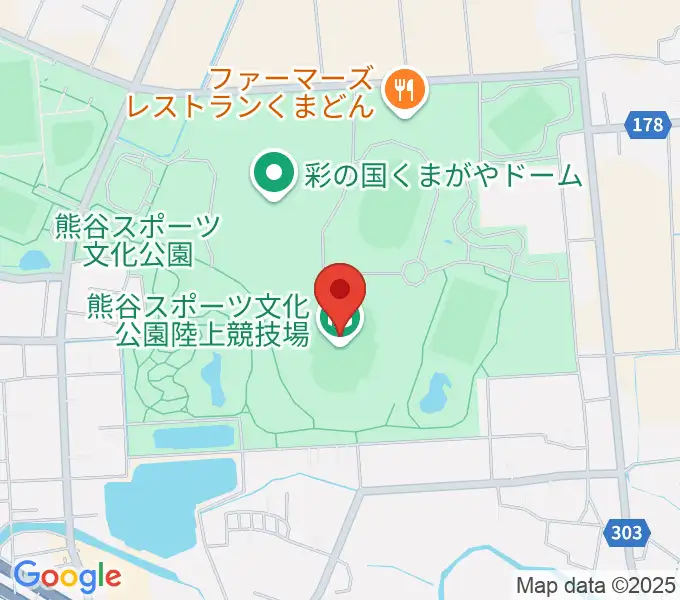 熊谷スポーツ文化公園陸上競技場の地図