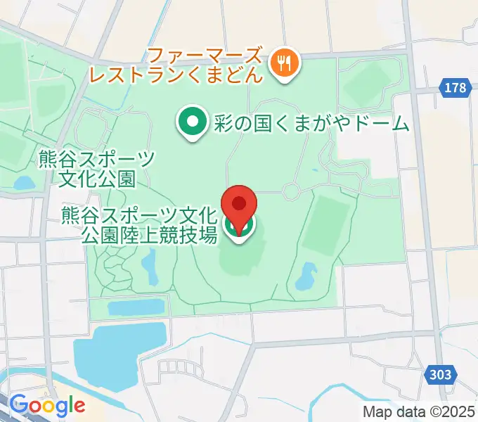 熊谷スポーツ文化公園陸上競技場の地図