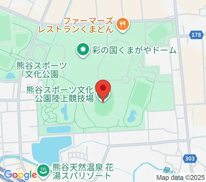 熊谷スポーツ文化公園陸上競技場の地図