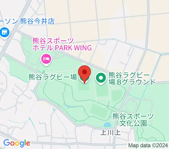 熊谷ラグビー場の地図