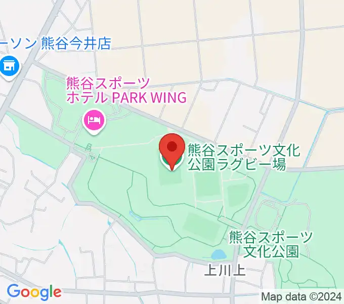 熊谷ラグビー場の地図