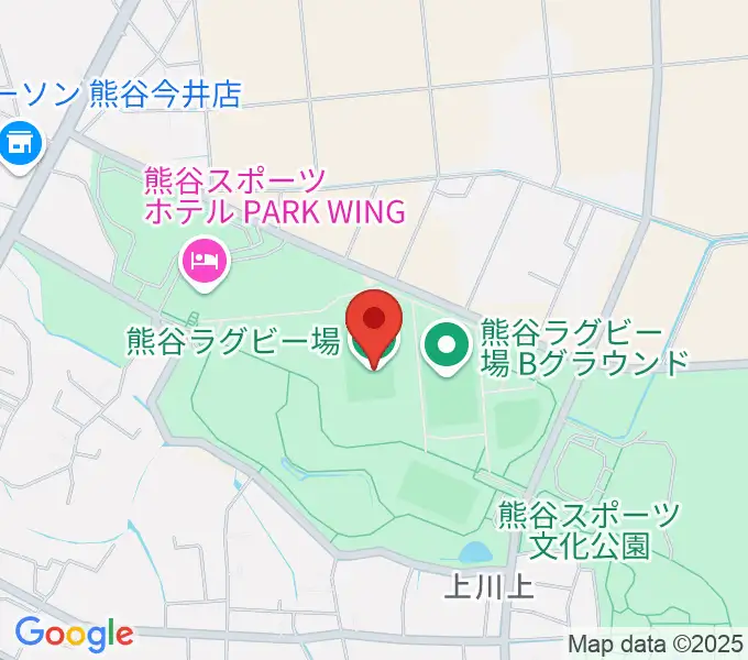 熊谷ラグビー場の地図