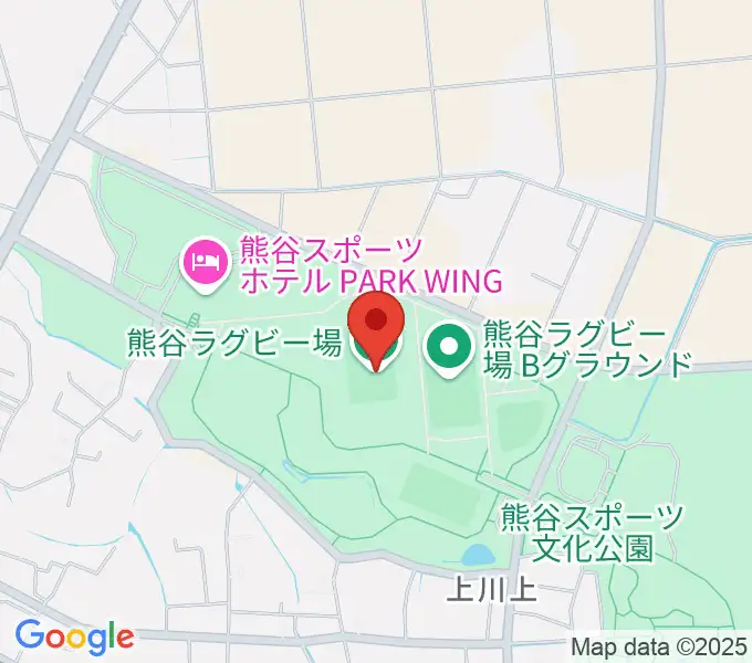 熊谷ラグビー場の地図