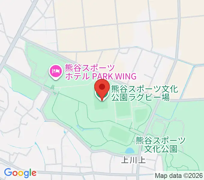 熊谷ラグビー場の地図