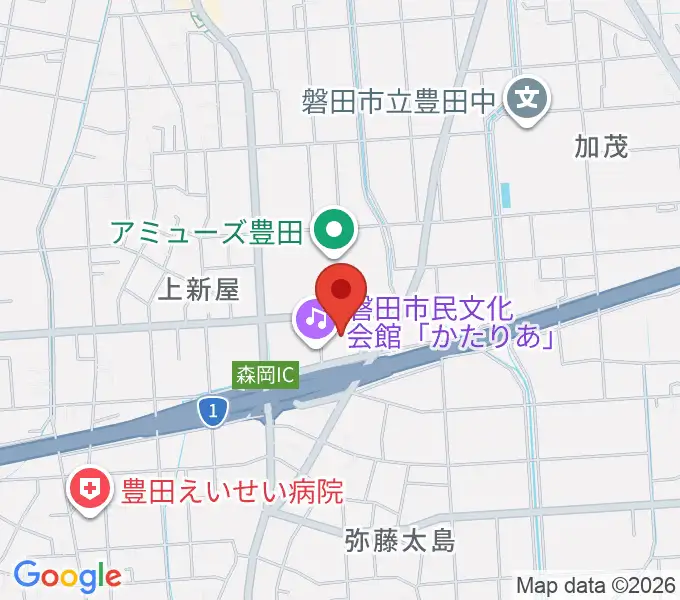 かたりあ 磐田市民文化会館の地図