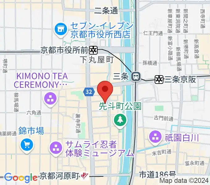 木屋町パームトーンの地図