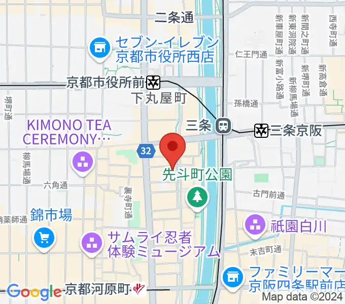 木屋町パームトーンの地図