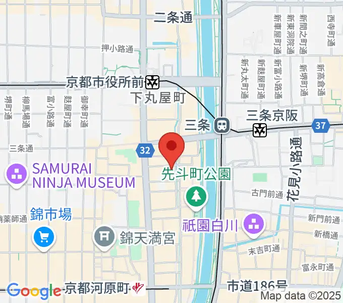 木屋町パームトーンの地図