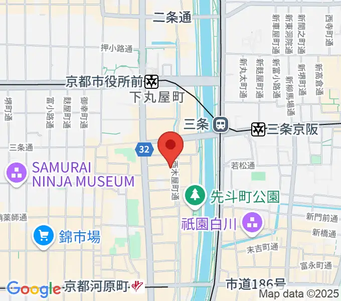 木屋町パームトーンの地図