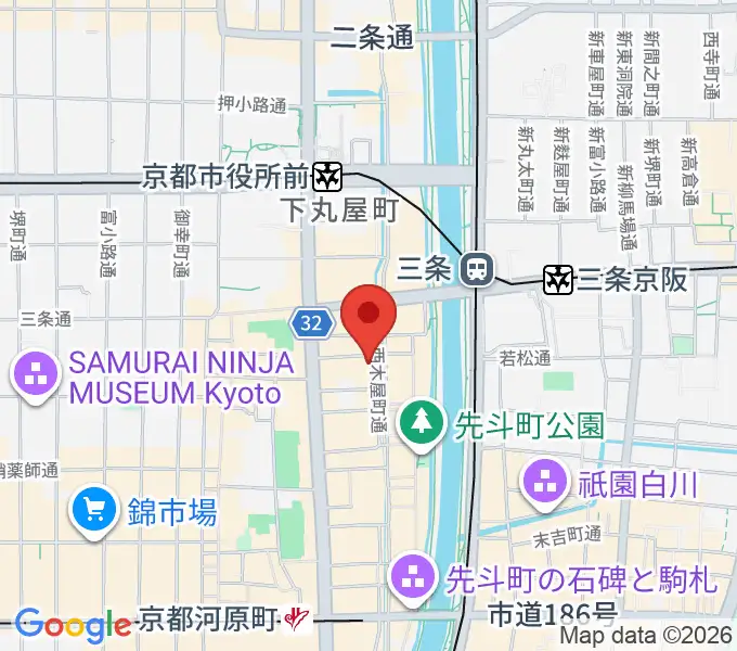 木屋町パームトーンの地図