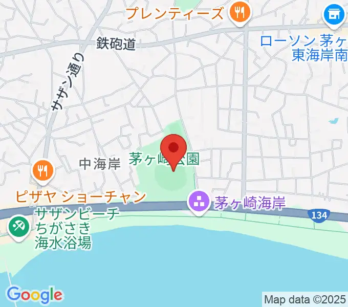 茅ヶ崎公園野球場の地図