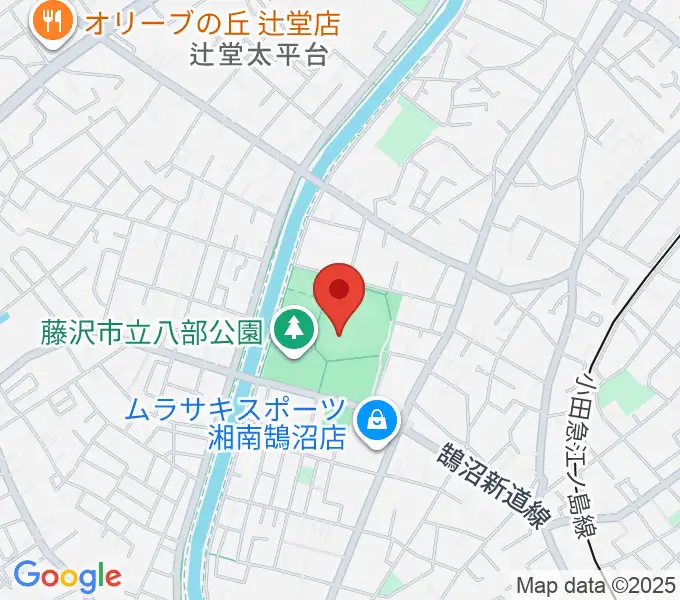 藤沢市八部野球場の地図