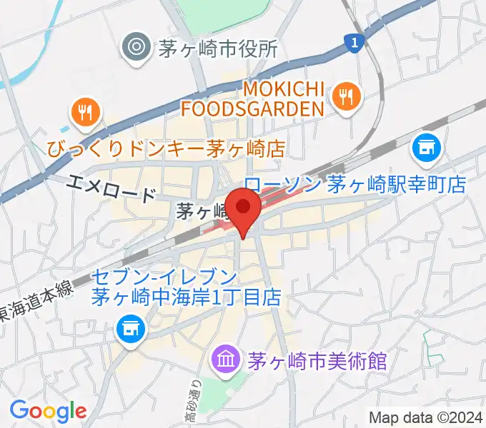 長谷川楽器店 駅前センターの地図