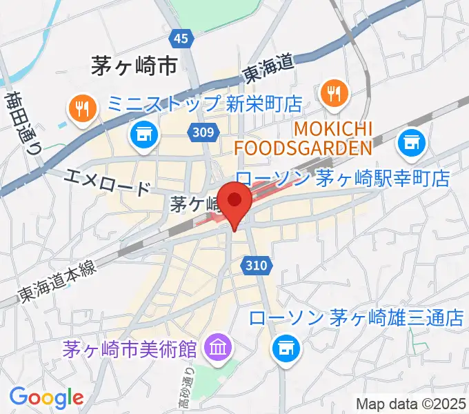 長谷川楽器店 駅前センターの地図