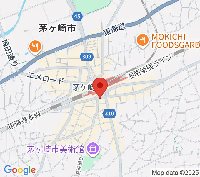 長谷川楽器店 駅前センターの地図