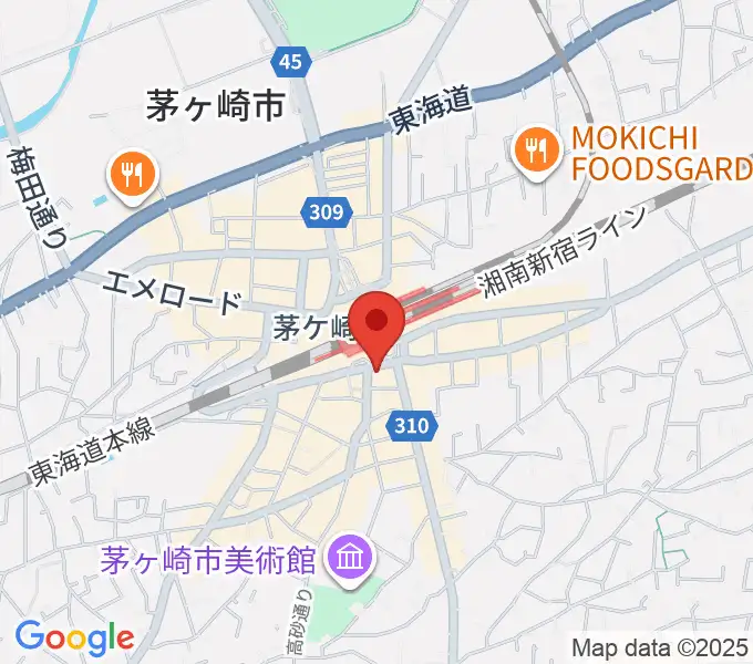 長谷川楽器店 駅前センターの地図