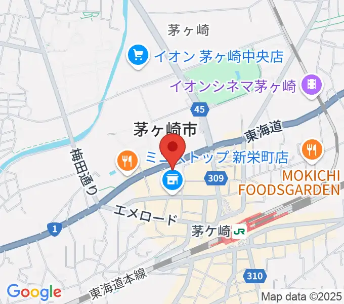 茅ヶ崎市勤労市民会館の地図