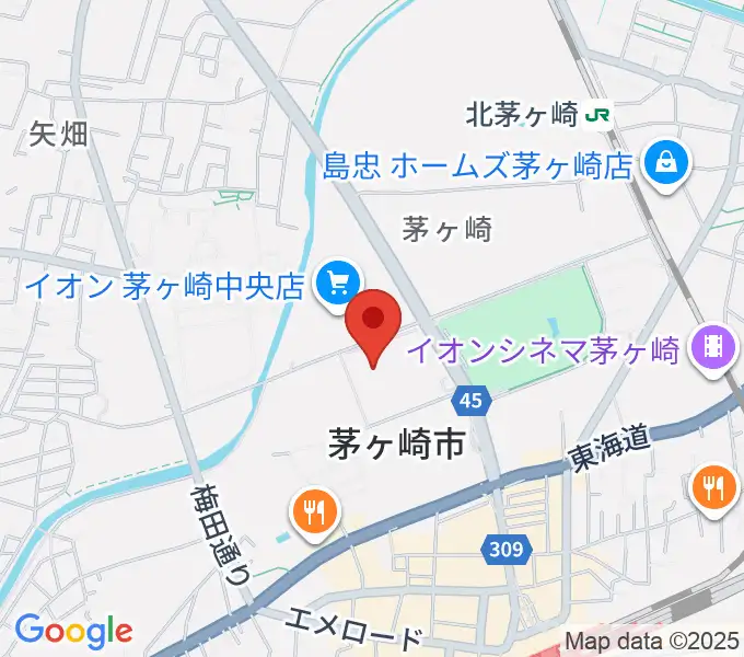 茅ヶ崎市総合体育館の地図