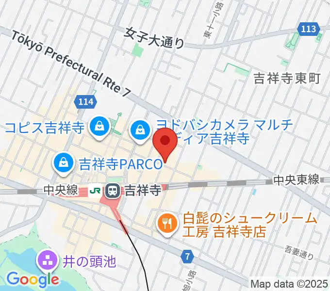銀座十字屋スタジオ クローチェの地図