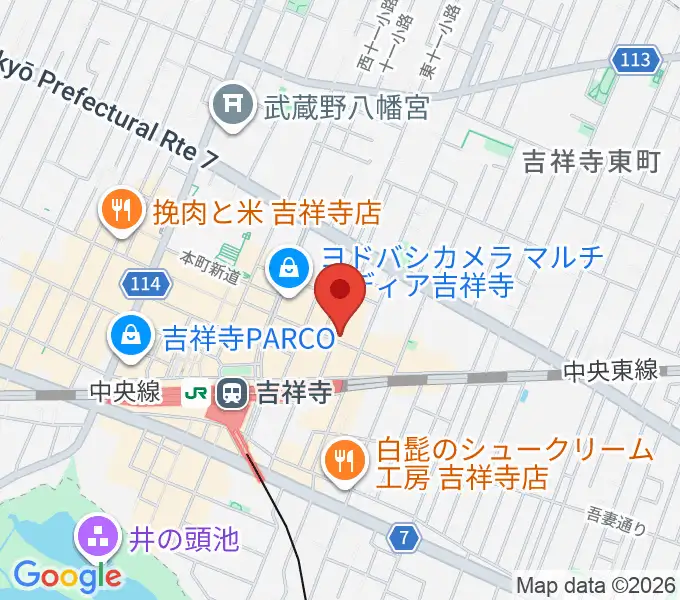 銀座十字屋スタジオ クローチェの地図