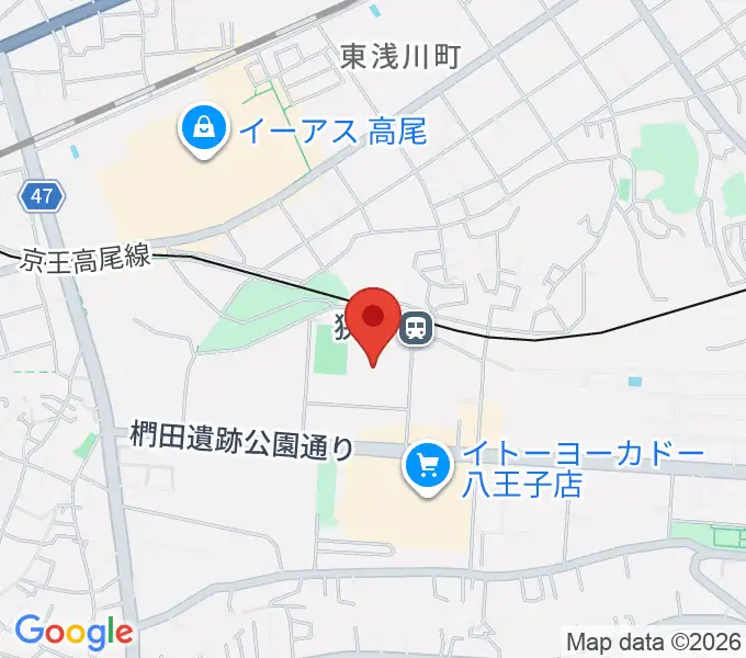 エスフォルタアリーナ八王子の地図